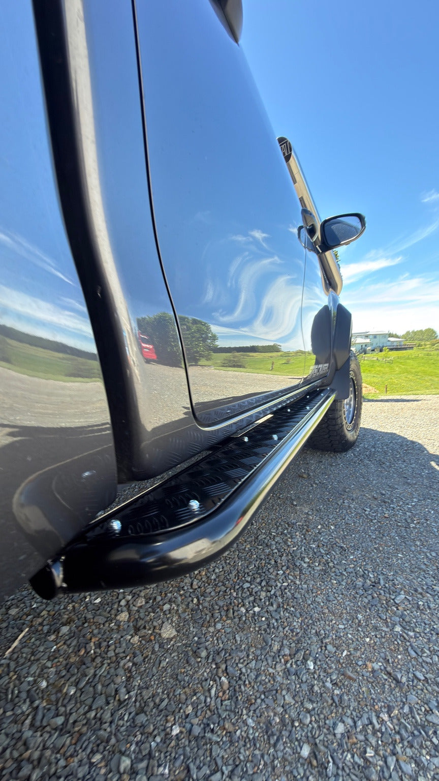 Toyota Hilux N80 Checker plate Rock Sliders