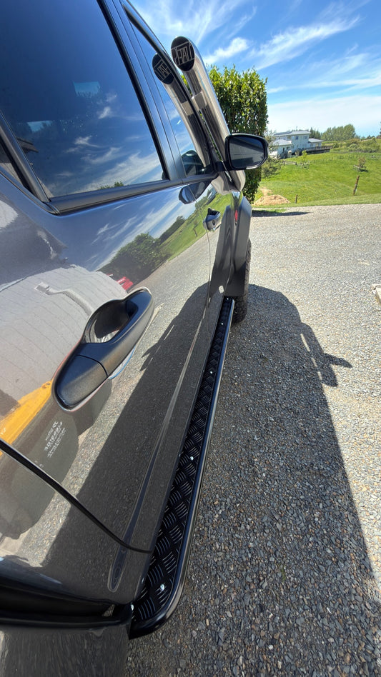 Toyota Hilux N80 Checker plate Rock Sliders