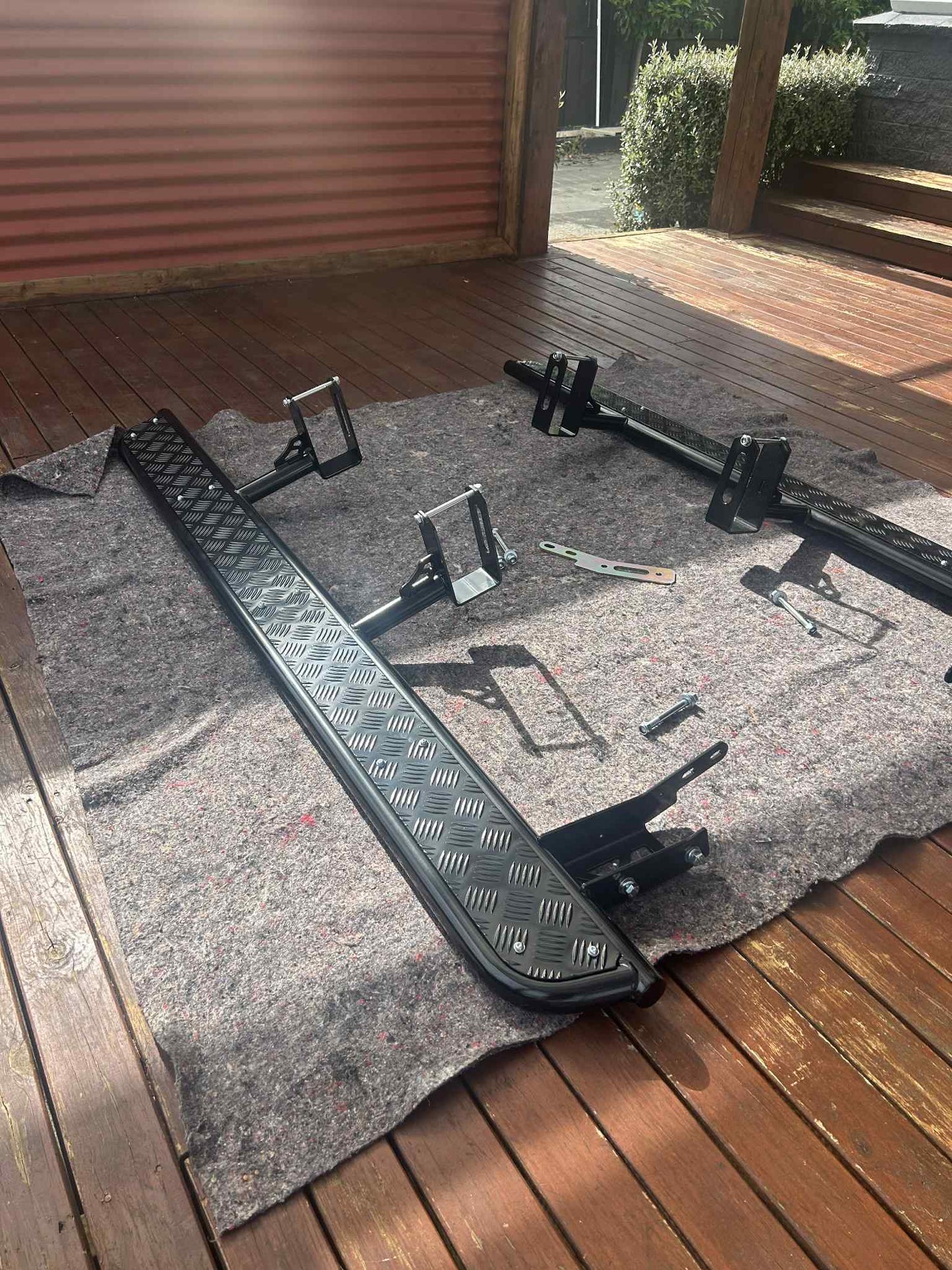 Toyota Hilux N80 Checker plate Rock Sliders